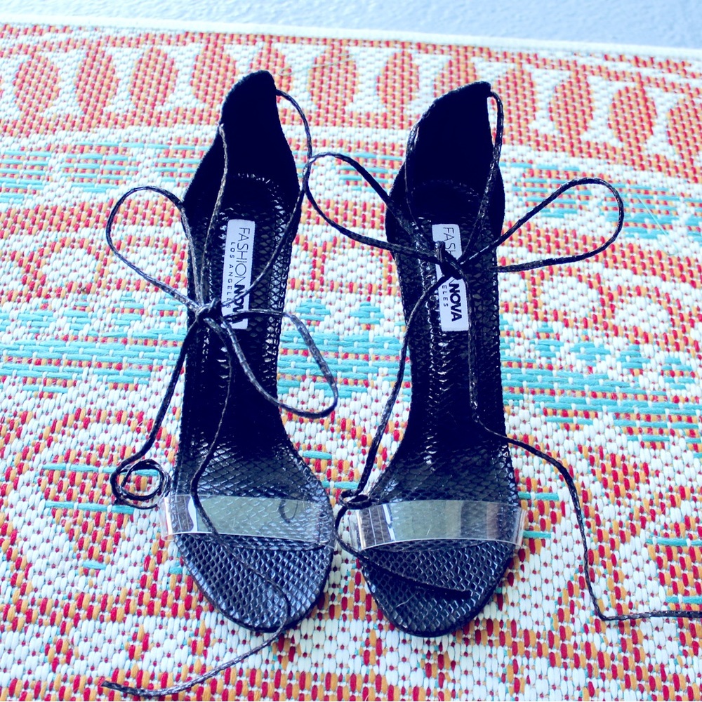 Brand New!  Sexy Clear Wedge Sandals